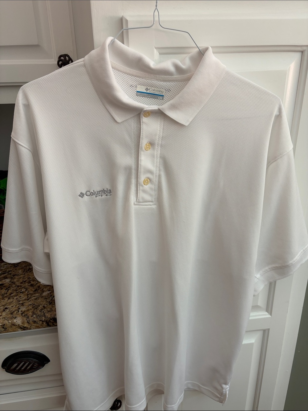 Columbia Men's White Polo Short-Sleeve Performance Shirt
